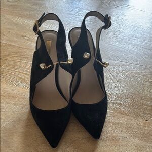 Elegant Black Slingback Heels